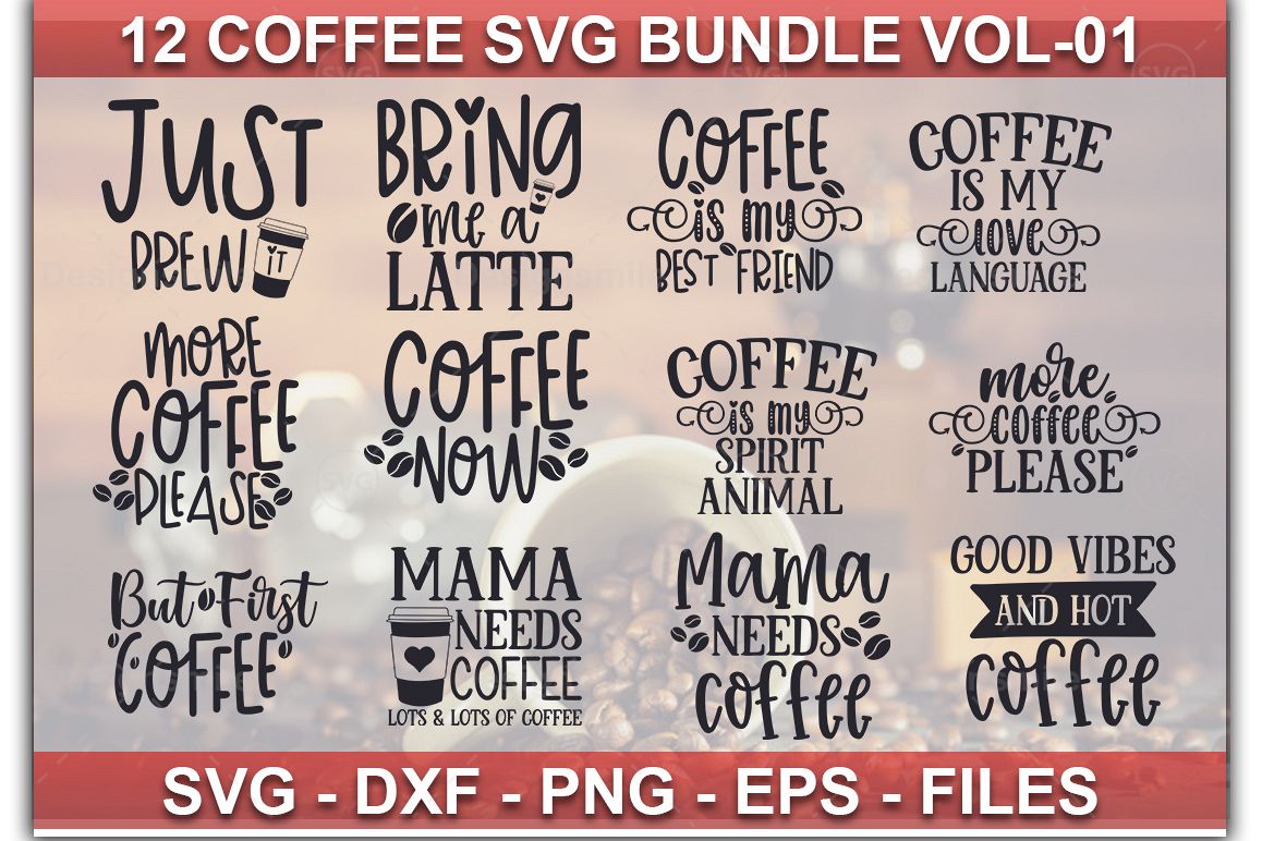 Coffee svg Bundle | Coffee svg | 12 Designs example image 1