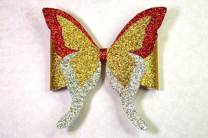 Hair bow template SVG, DIY leather bow template example image 1