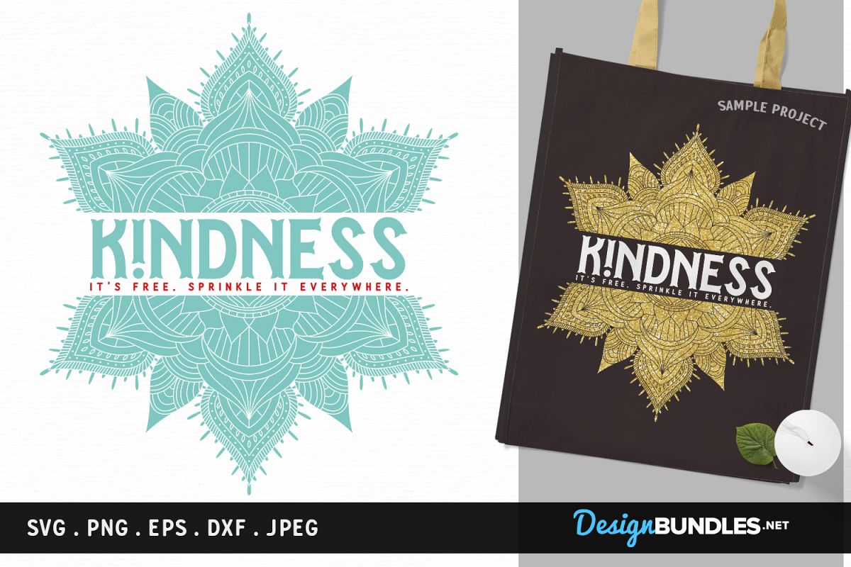 Kindness is Free - svg cut file, printable example image 1