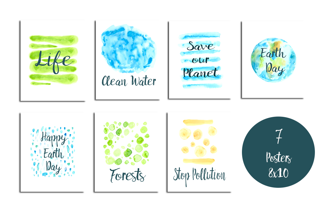 Earth Day Clip Art Set and Posters example image 1