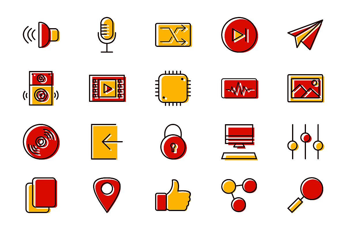Set Of Multimedia Icons example image 1