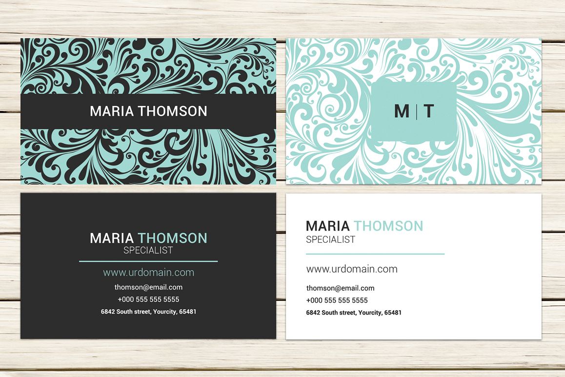 Swirls Business Card example image 1