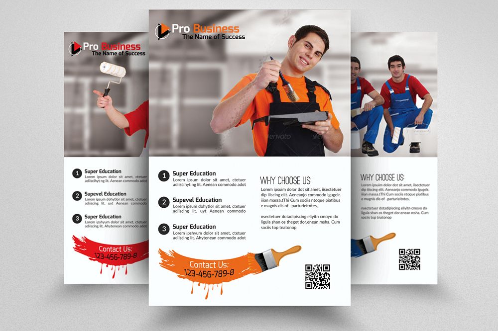 House Paint Conductor Flyer Template example image 1