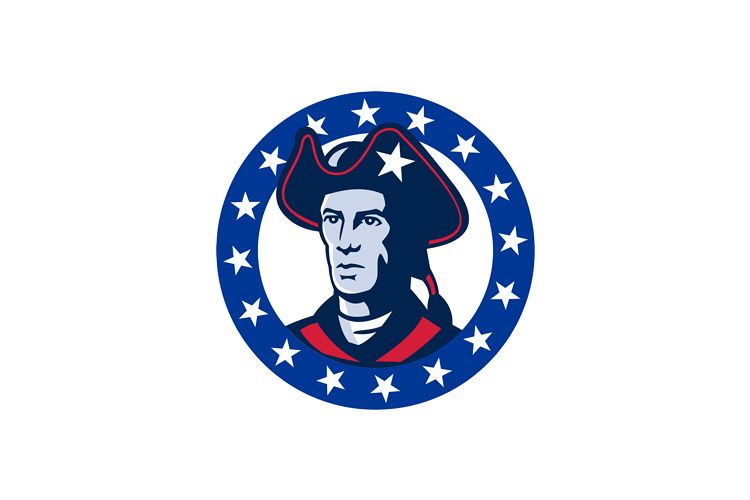 american patriot minuteman stars retro example image 1
