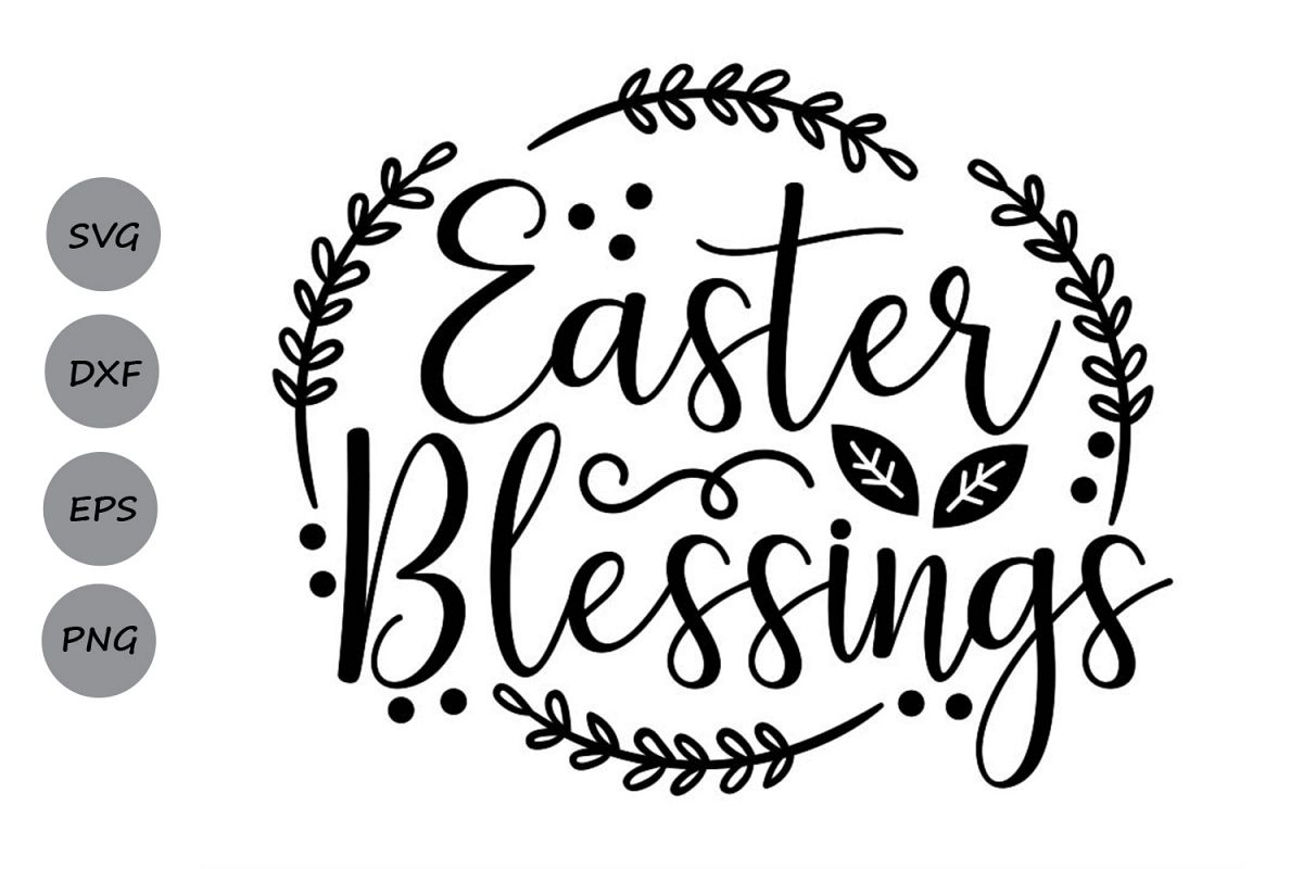 Easter Blessings Svg, Easter Svg, Christian Easter Svg. example image 1
