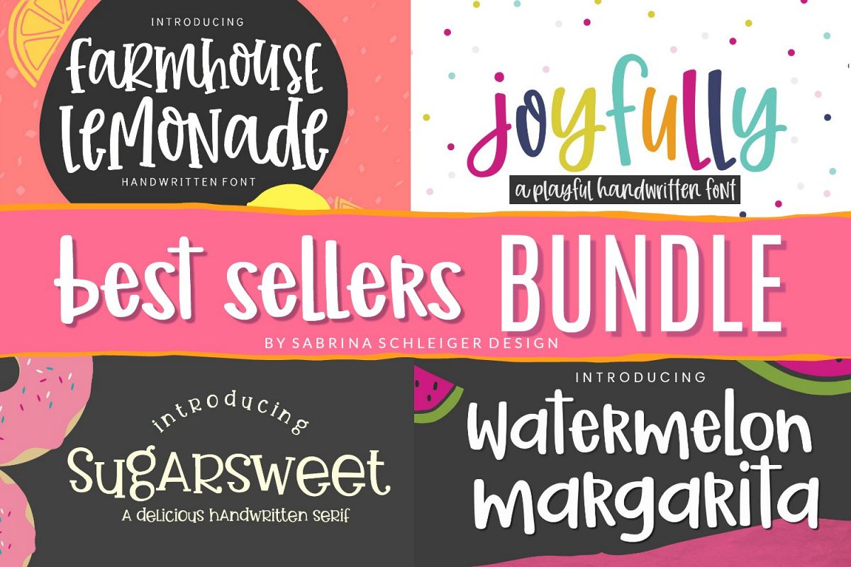 Font Bundle- 4 Handwritten Fonts example image 1