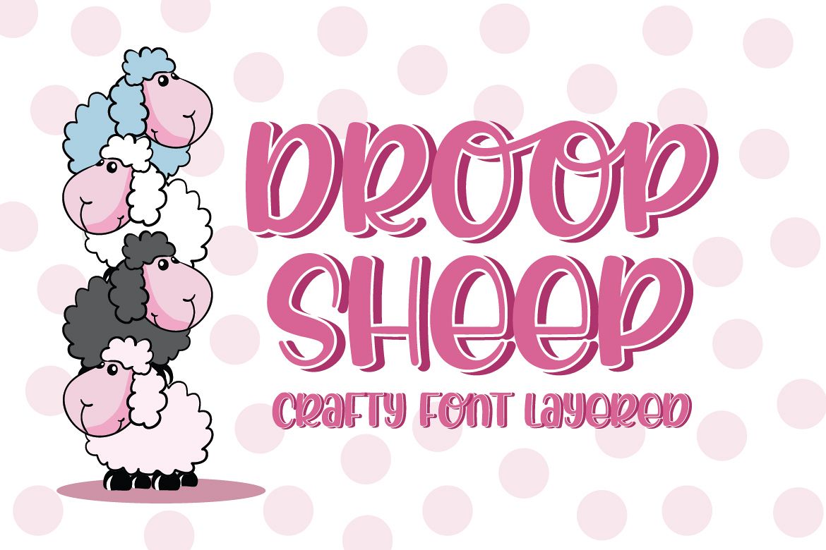 Droop Sheep - Crafty Font Layered example image 1