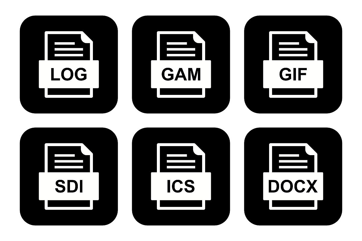 Set Of File Formats Icons example image 1