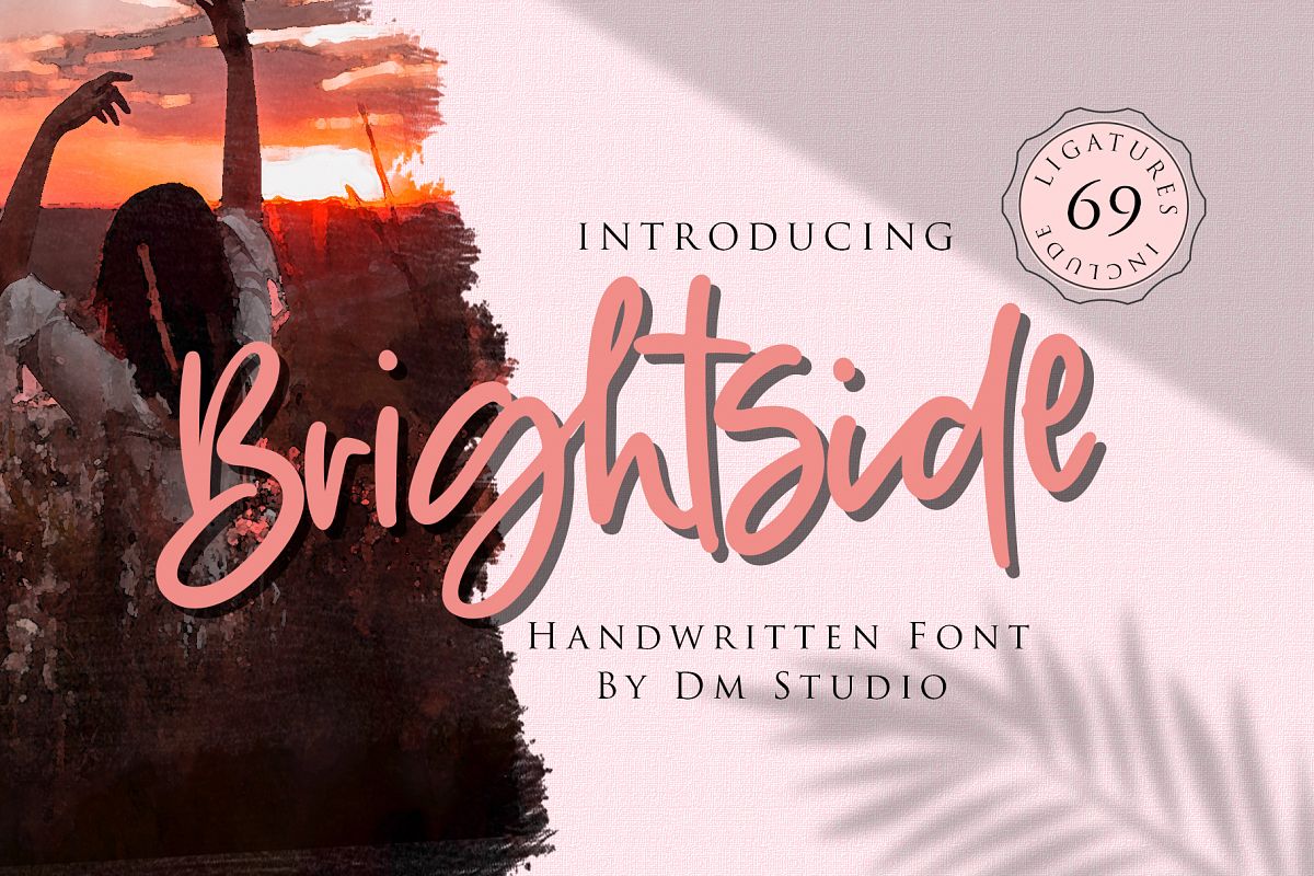 Brightside - Handwritten Brush Font example image 1