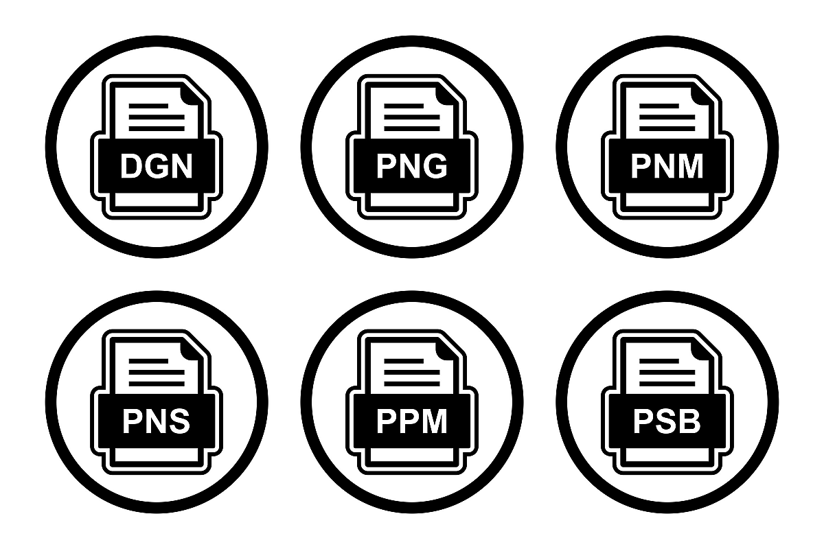 Set Of File Formats Icons example image 1