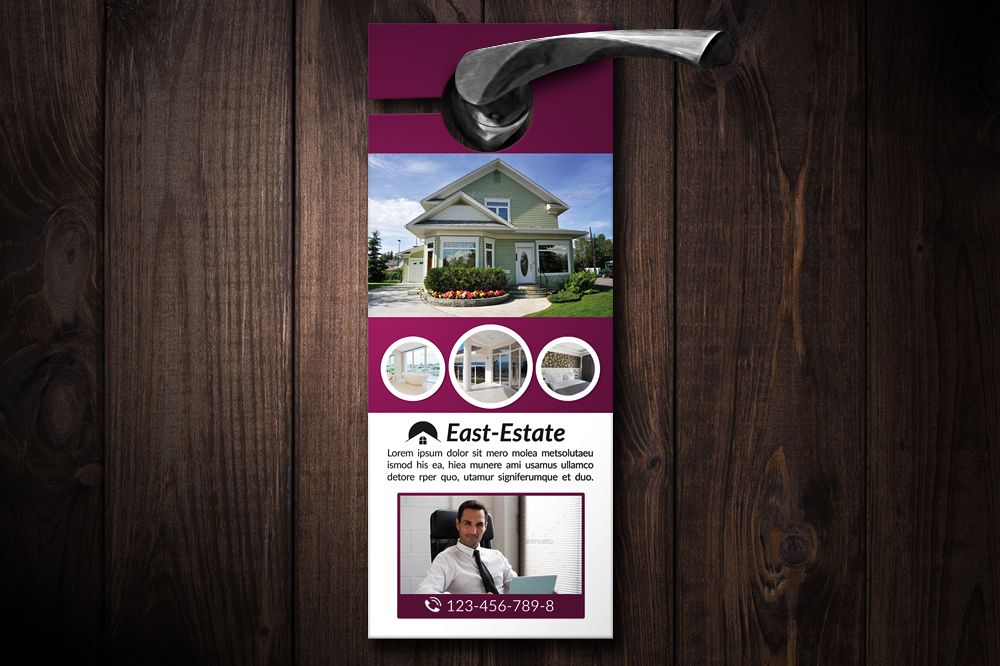 Real Estate Agency Door Hangers example image 1