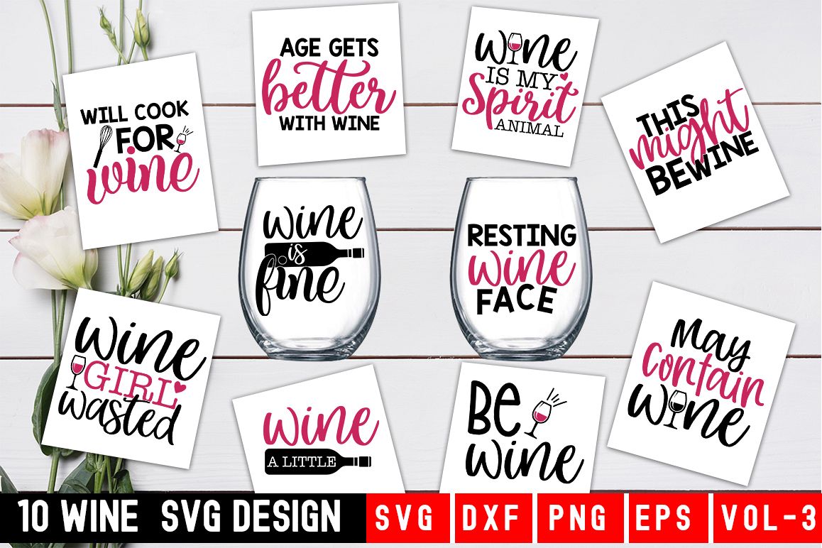 Wine SVG Bundle example image 1