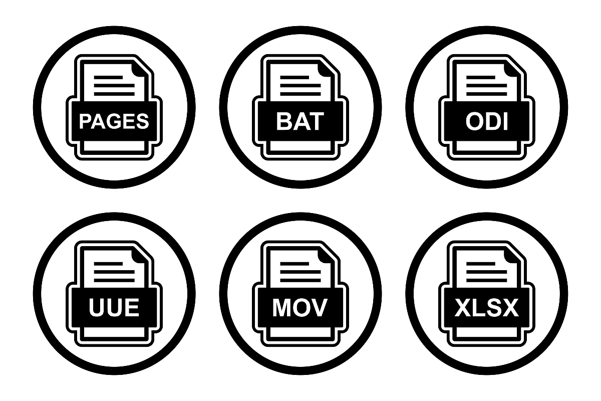 Set Of File Formats Icons example image 1