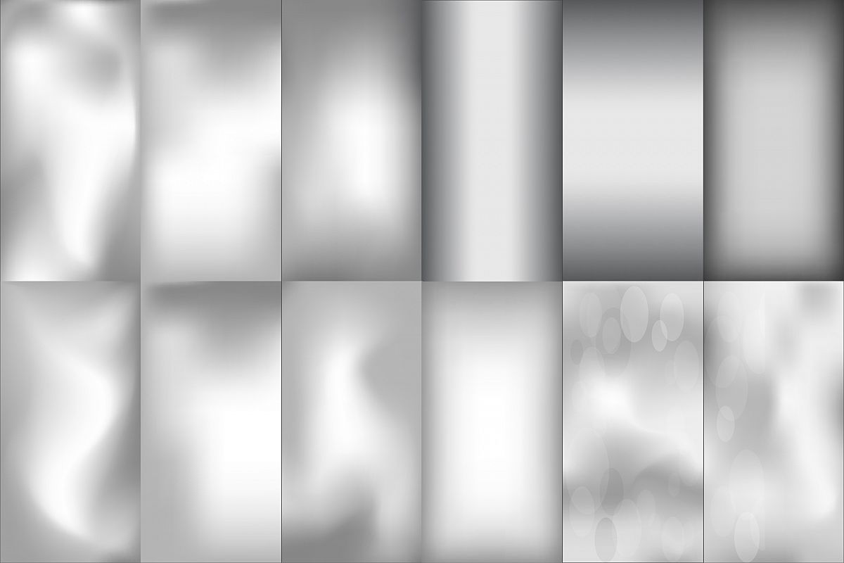 Blurred silver effect holographic gradient background example image 1