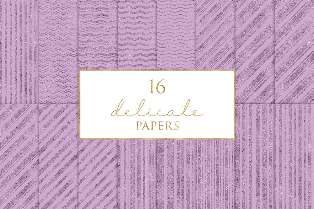16 Delicate Digital Paper Pack example image 1