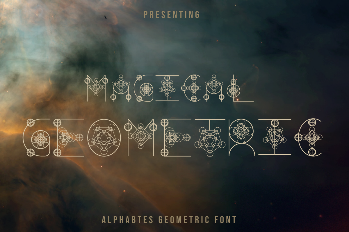 Magical Geometric Font example image 1
