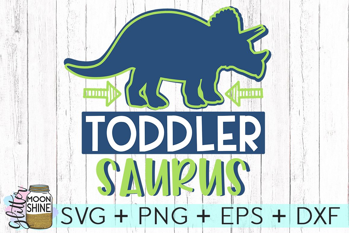 Toddler Saurus SVG DXF PNG EPS Cutting Files example image 1