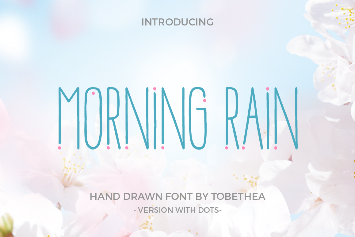 Morning Rain Font with Dots example image 1