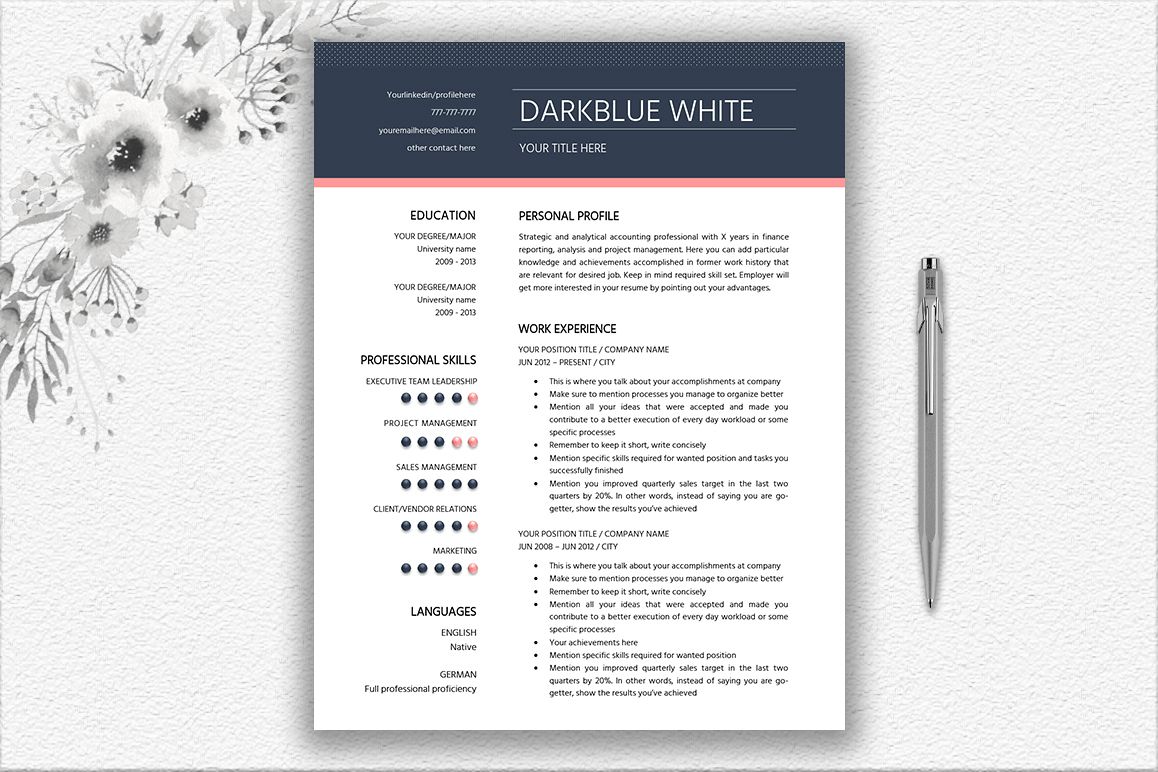 Resume Template Design example image 1