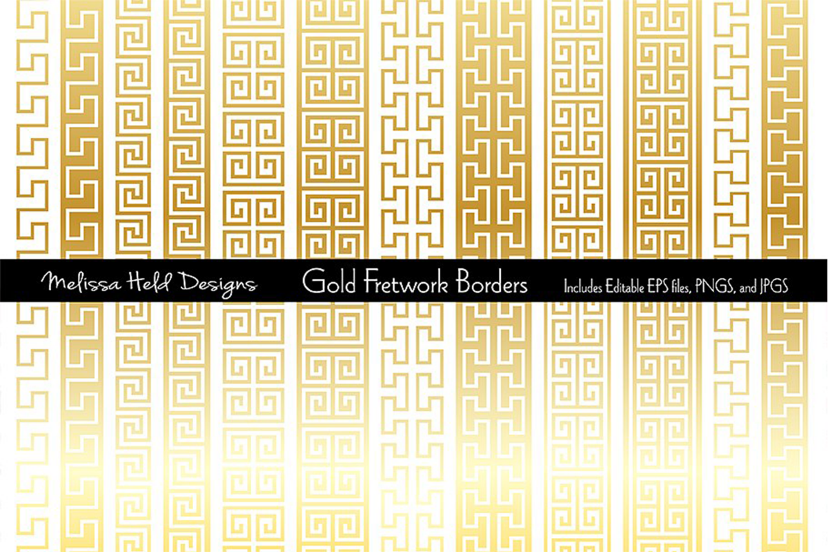 Gold Fretwork Border Patterns example image 1