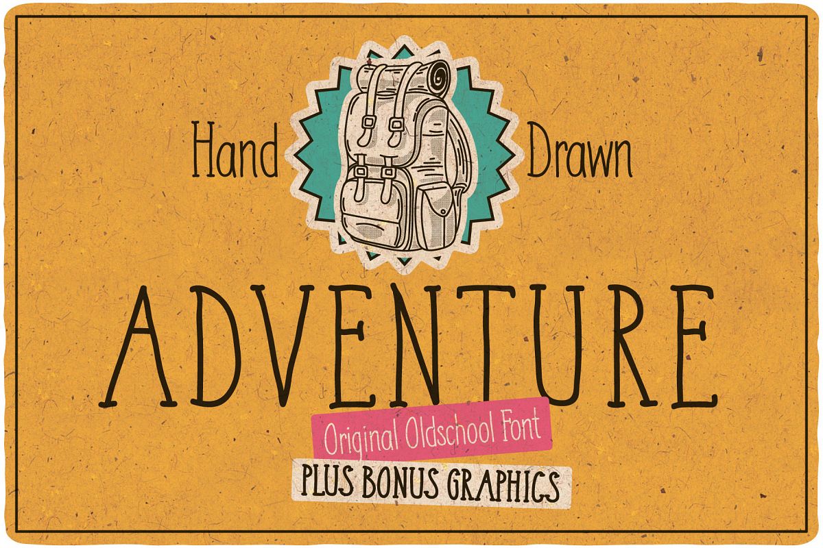 Adventure Typeface plus bonus graphics example image 1