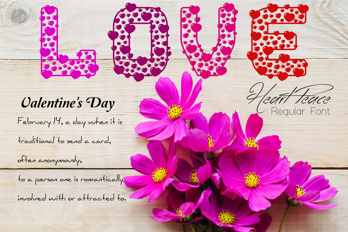 Heart Peace Font example image 1