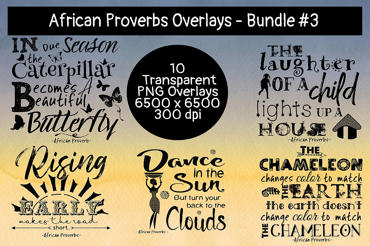African Proverbs Overlays Bundles #3 example image 1