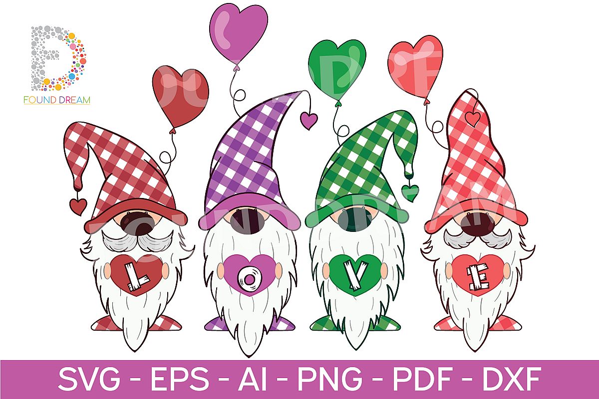 Gnome love clipart | svg file (310775) | Illustrations ...
