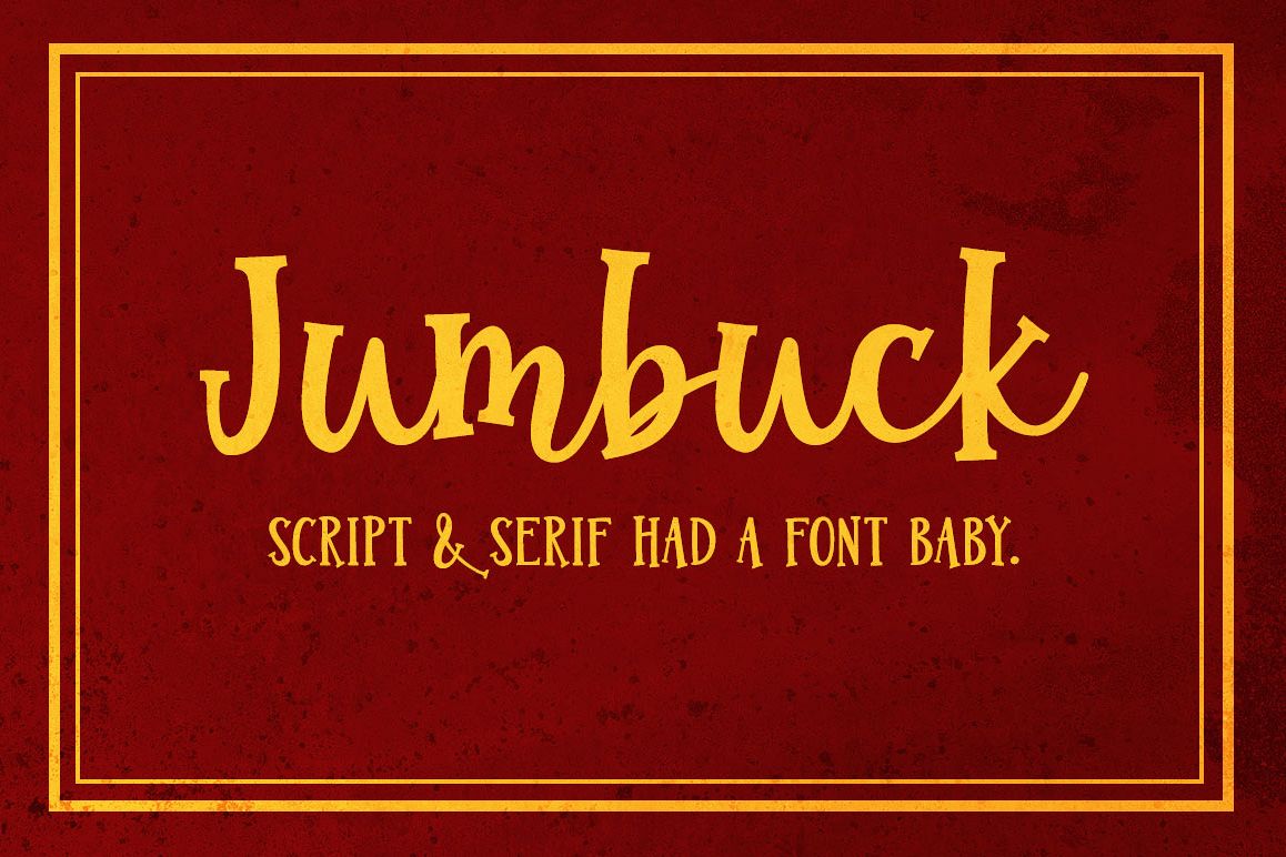 Jumbuck: a serif script font! Main product image.