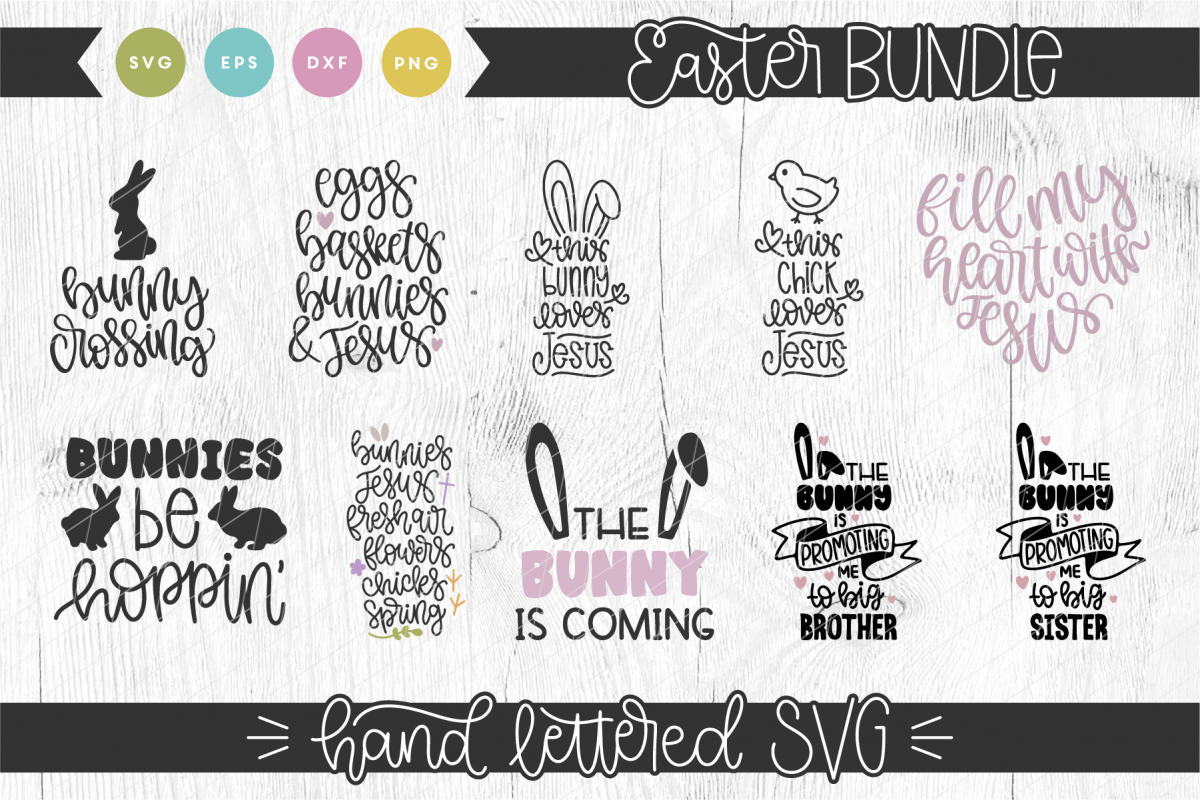Easter Hand Lettered SVG Bundle example image 1
