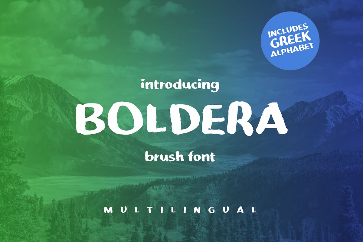 Boldera brush font example image 1