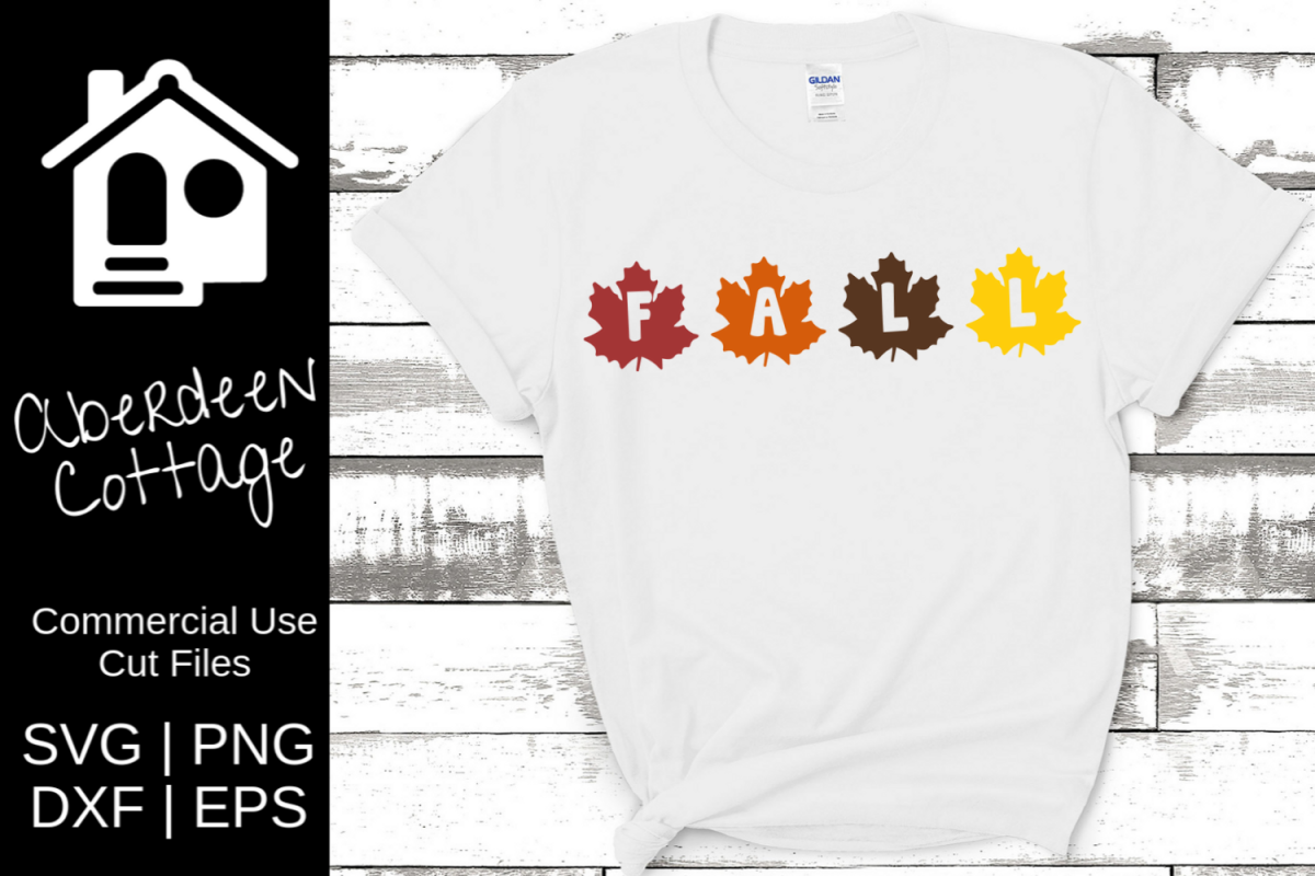 Fall Leaves Cut Out SVG Design example image 1