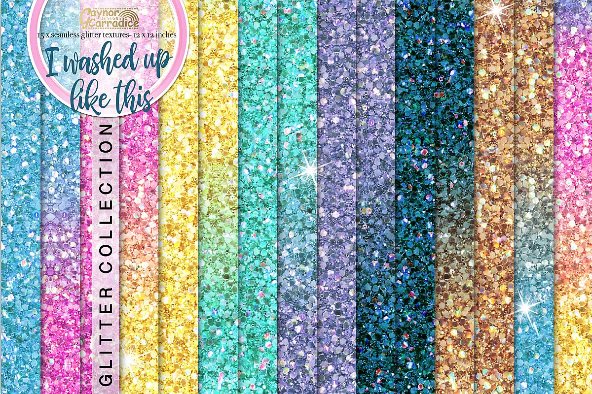 Mermaid seamless Glitter backgrounds example image 1