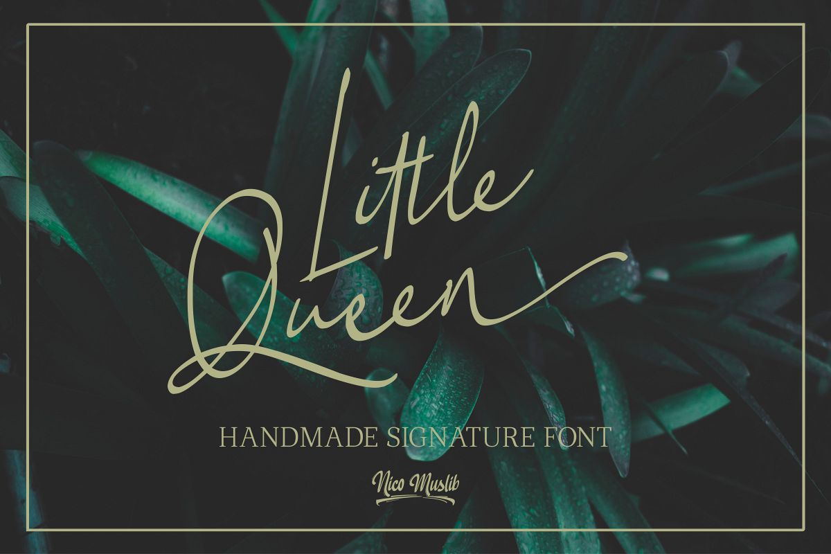 Little Queen Handmade Signature font example image 1