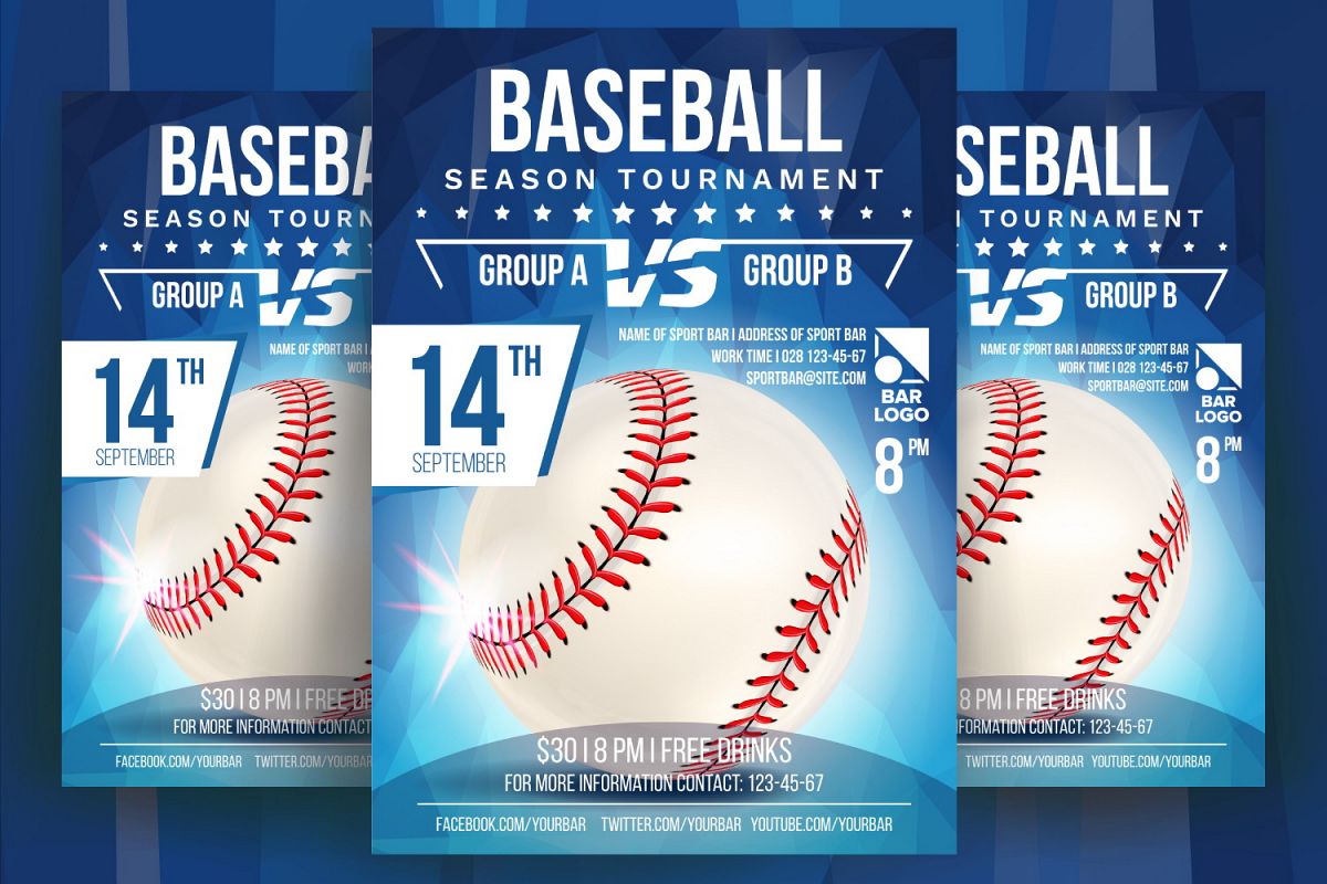Baseball Poster Vector example image 1