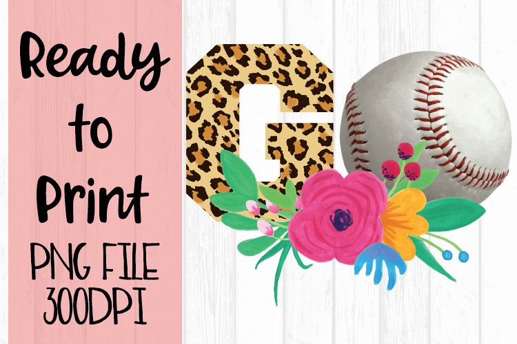 Baseball Go Leopard Ready to Print example image 1