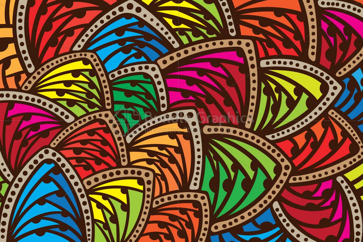 Abstract Freehand Colorful Background example image 1