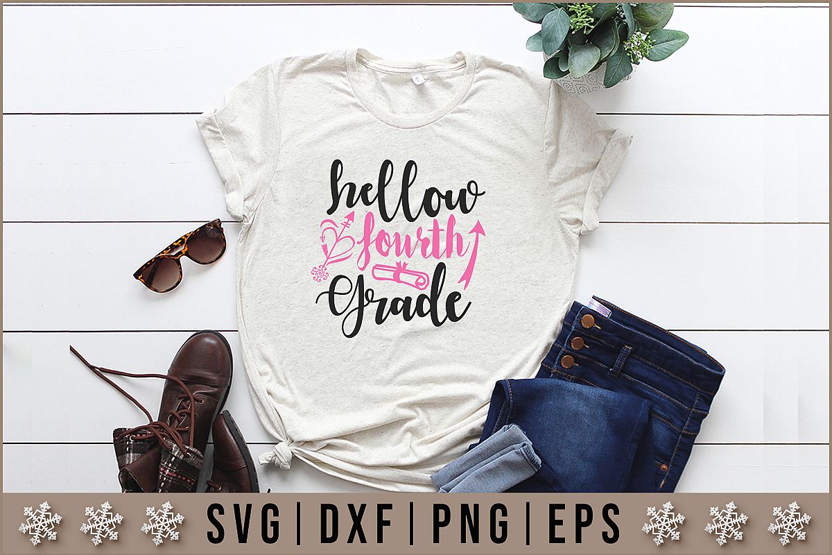 Hellow fourth grade Quotes SVG Design example image 1