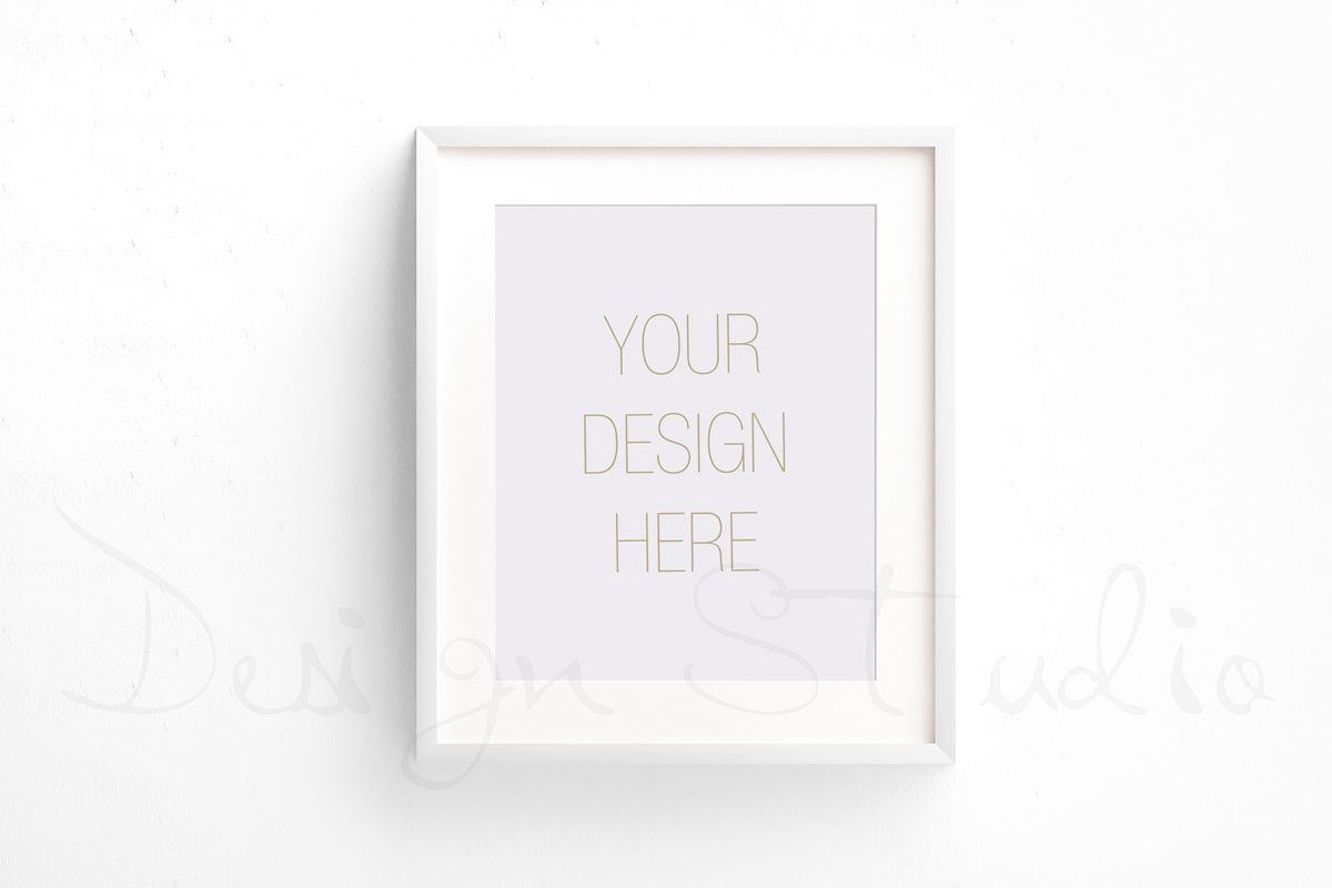 Styled Stock Photography, Frame Mockup set, vertical&Horizontal white frames example image 1