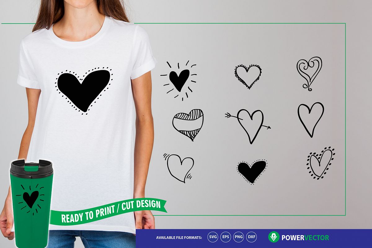Hearts - Hand drawn design for crafters example image 1