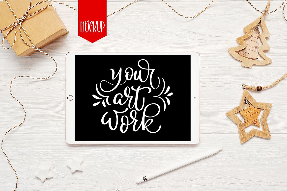Christmas Tablet ipad mock up example image 1