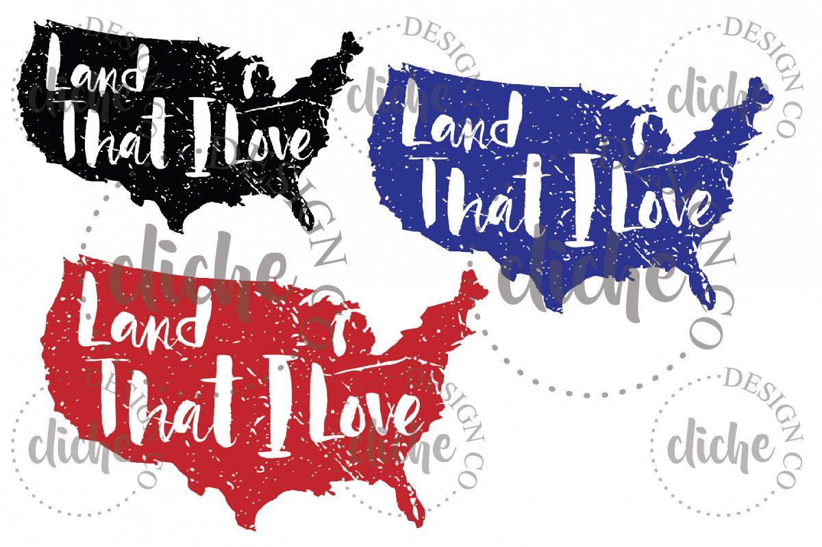 Land That I Love Sublimation Design Set example image 1