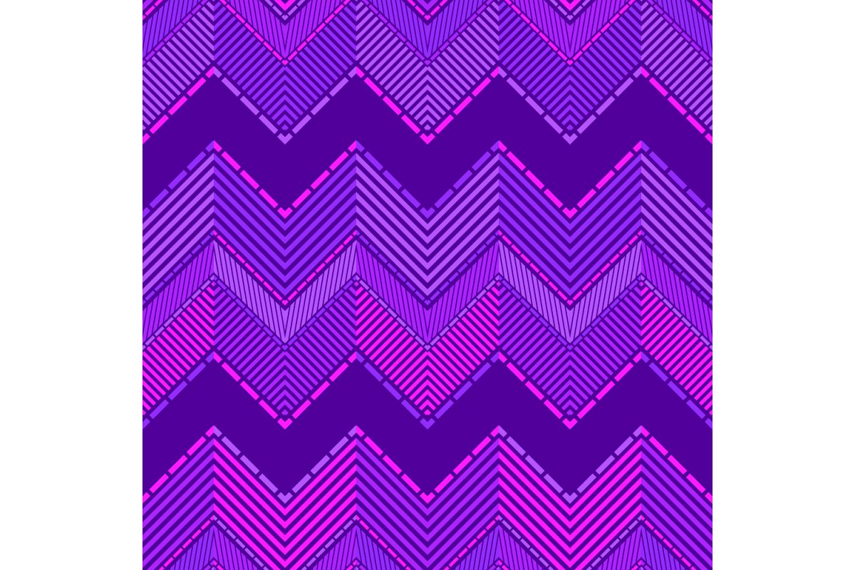 Mosaic of zigzag. Set of 10 seamless patterns. example image 1