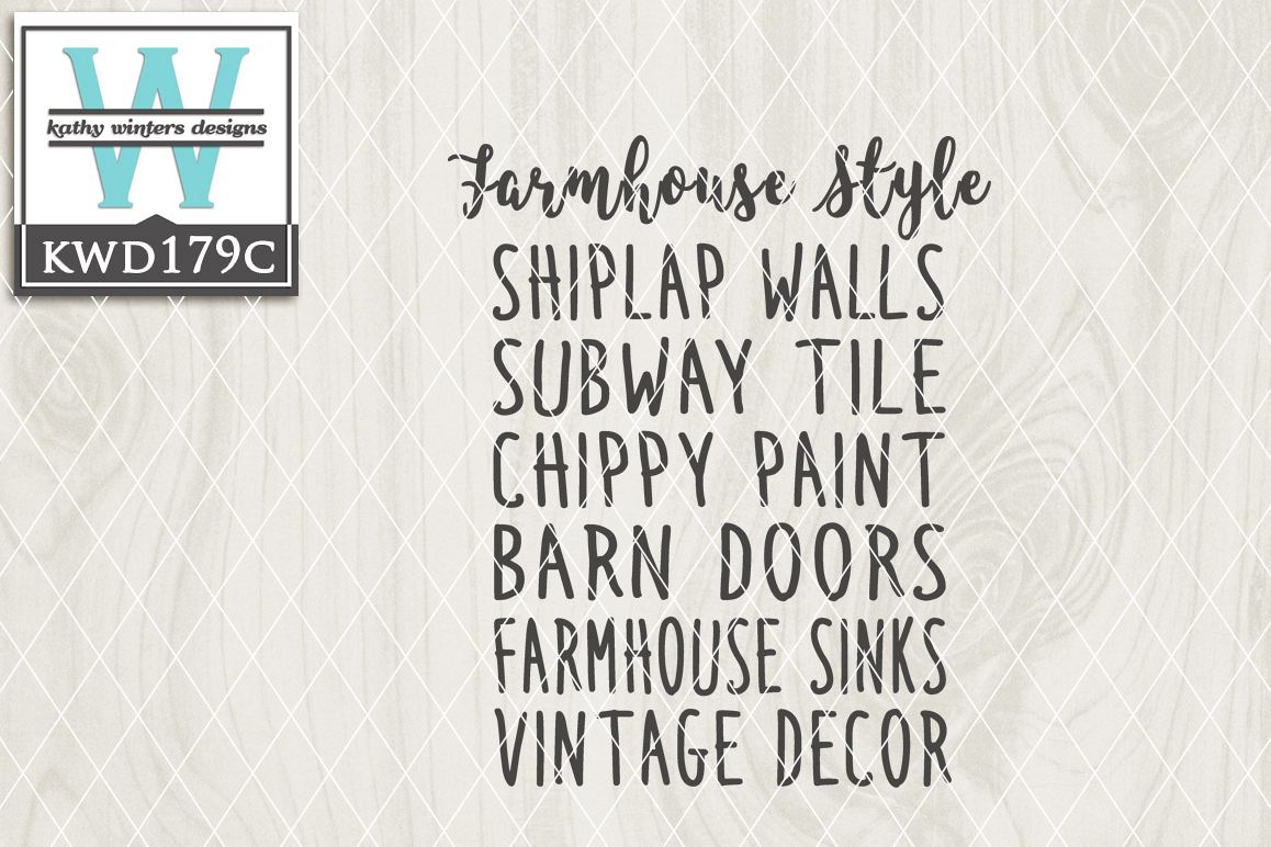 Farmhouse Cutting File KWD179C example image 1
