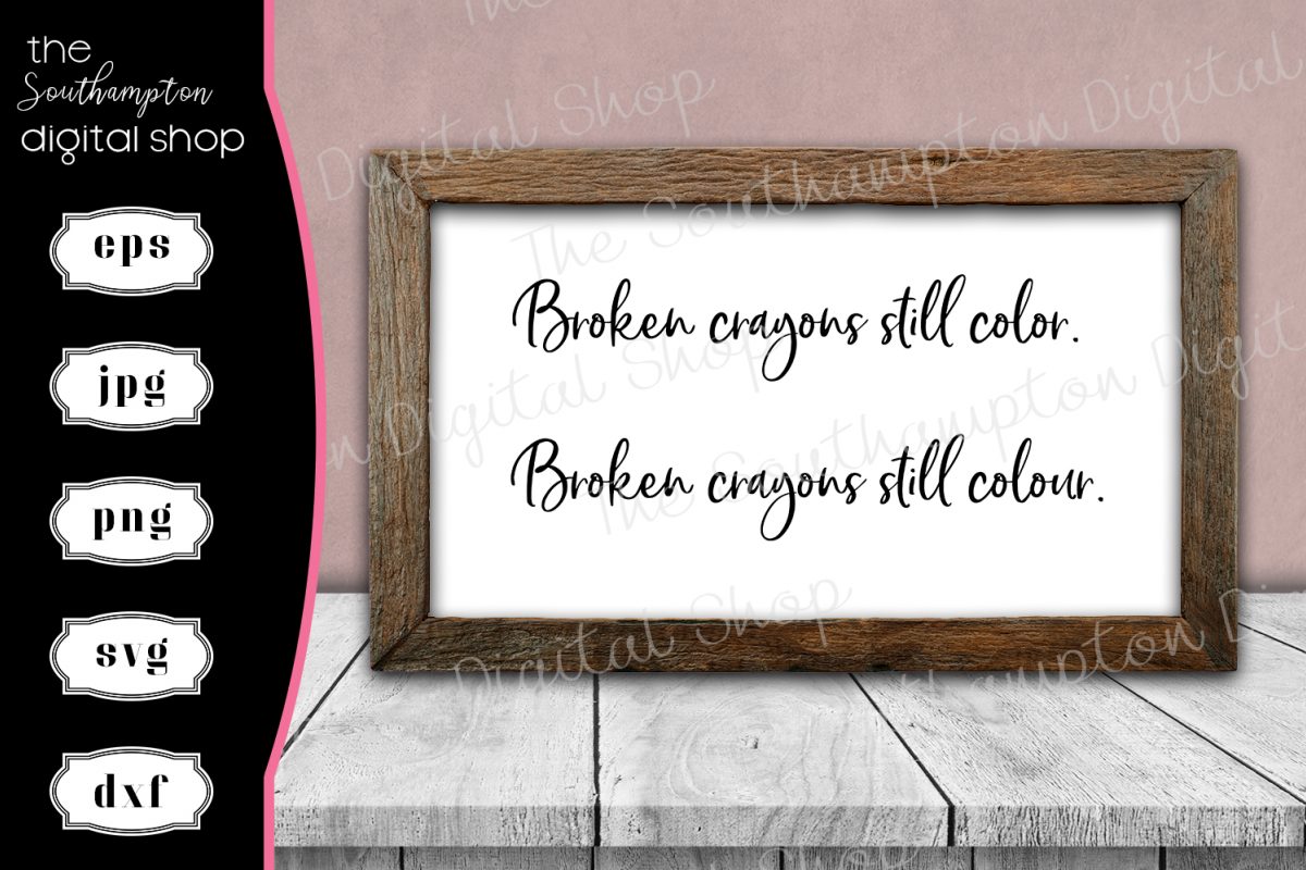Broken Crayons Still Colour/Color UK and USA Spelling example image 1