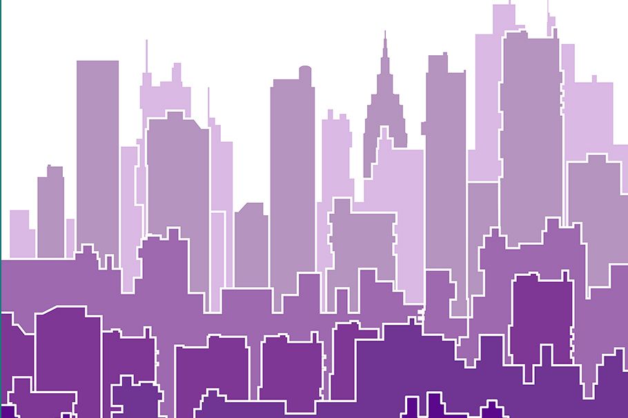 Color shades of purple silhouette example image 1