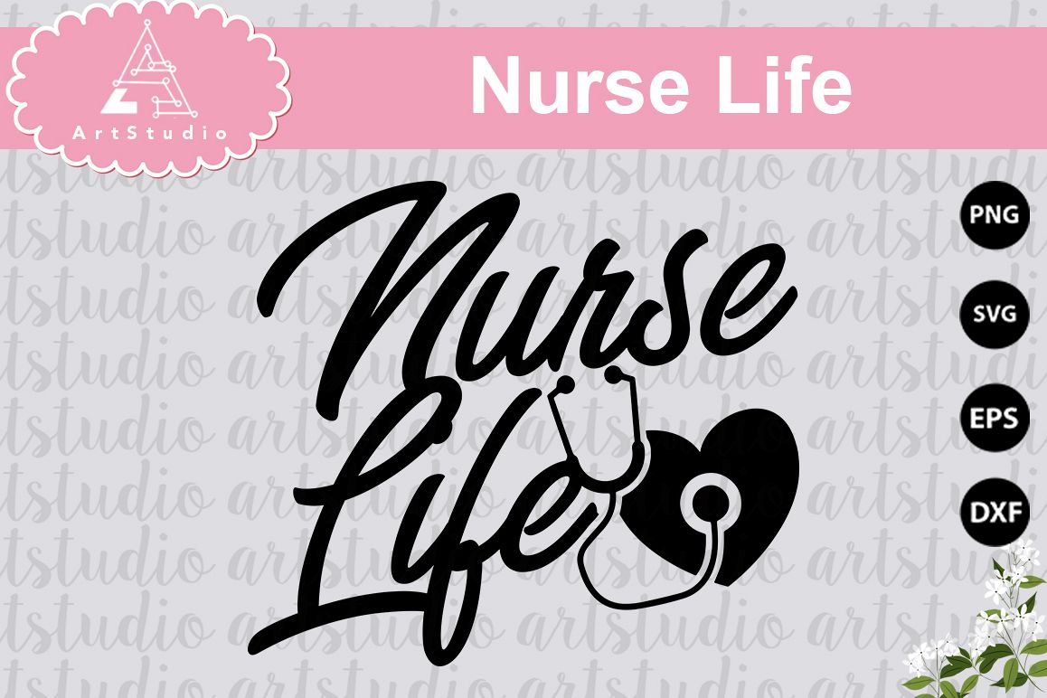 INSTANT DOWNLOAD! Nurse Life svg, Nursing Svg, Rna svg, example image 1