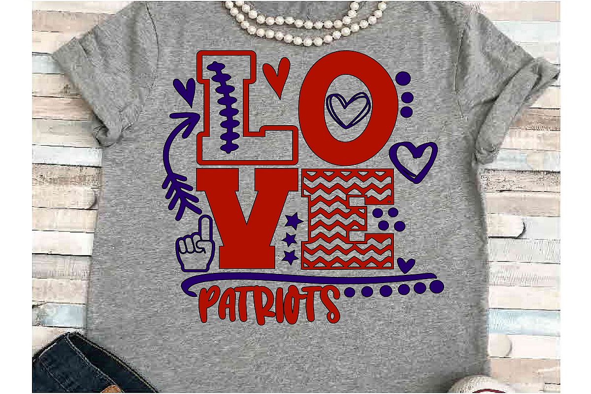 Football SVG DXF JPEG Silhouette Cameo Cricut Patriots mom example image 1