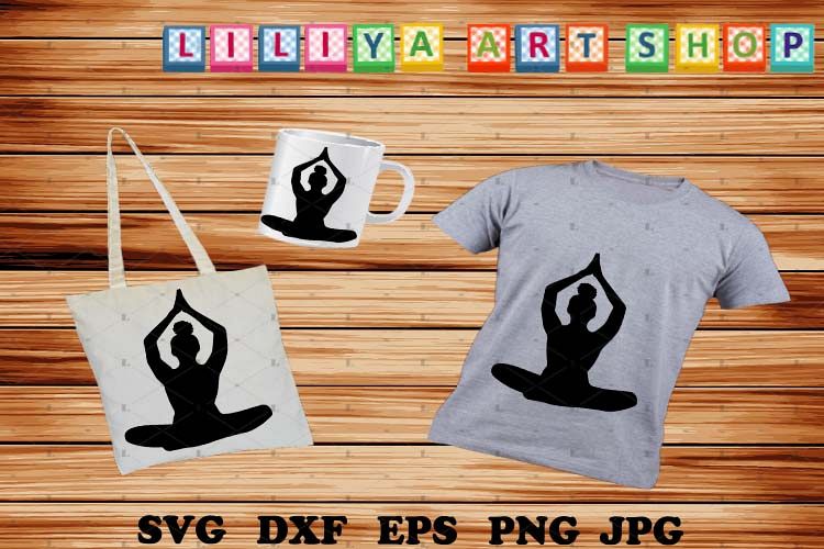 Afro Yoga svg,Afro woman svg,Black woman svg example image 1