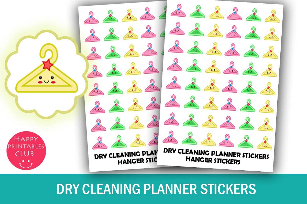 Dry Cleaning Planner Stickers- Hanger Stickers-Laundry example image 1